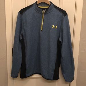 Under Armour cold gear blue fleece quarter zip